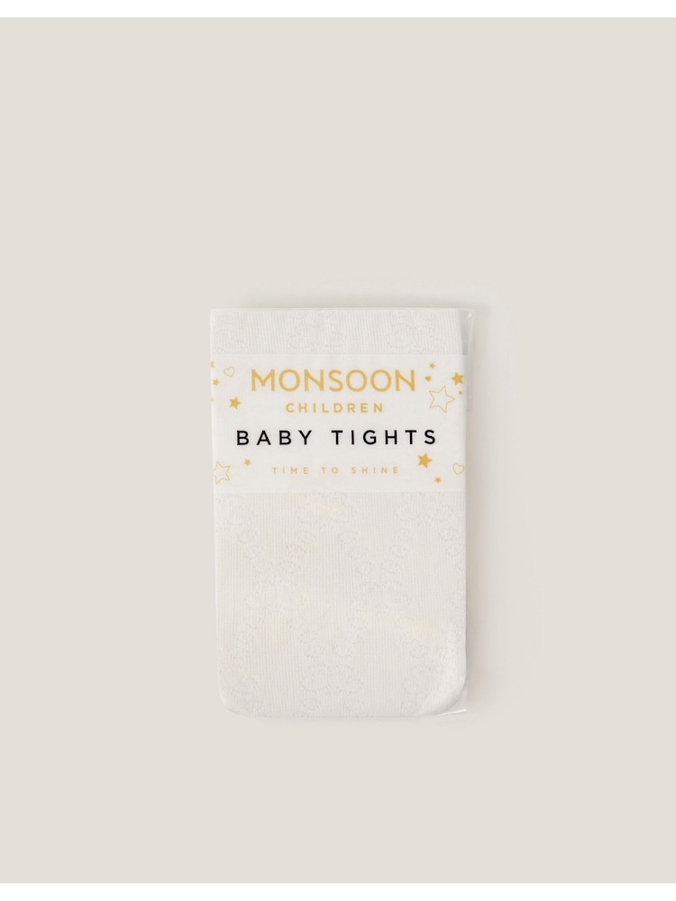 Monsoon Natural Baby Diamond Butterfly Tights - Image 4 of 4