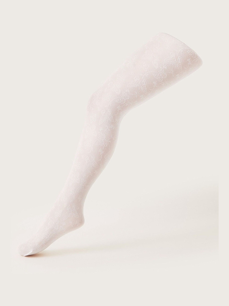 Monsoon Natural Lace Butterfly Tights - Image 1 of 2