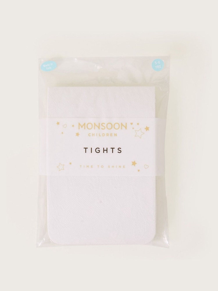 Monsoon Natural Lace Butterfly Tights - Image 2 of 2