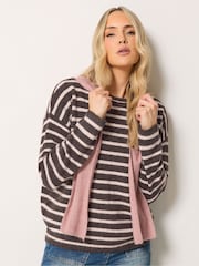 Вязаный джемпер с капюшоном в полоску Long Tall Sally - Изображение 1 6