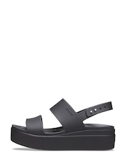 Crocs Black Brooklyn Low Wedge Sandals - Image 2 of 7