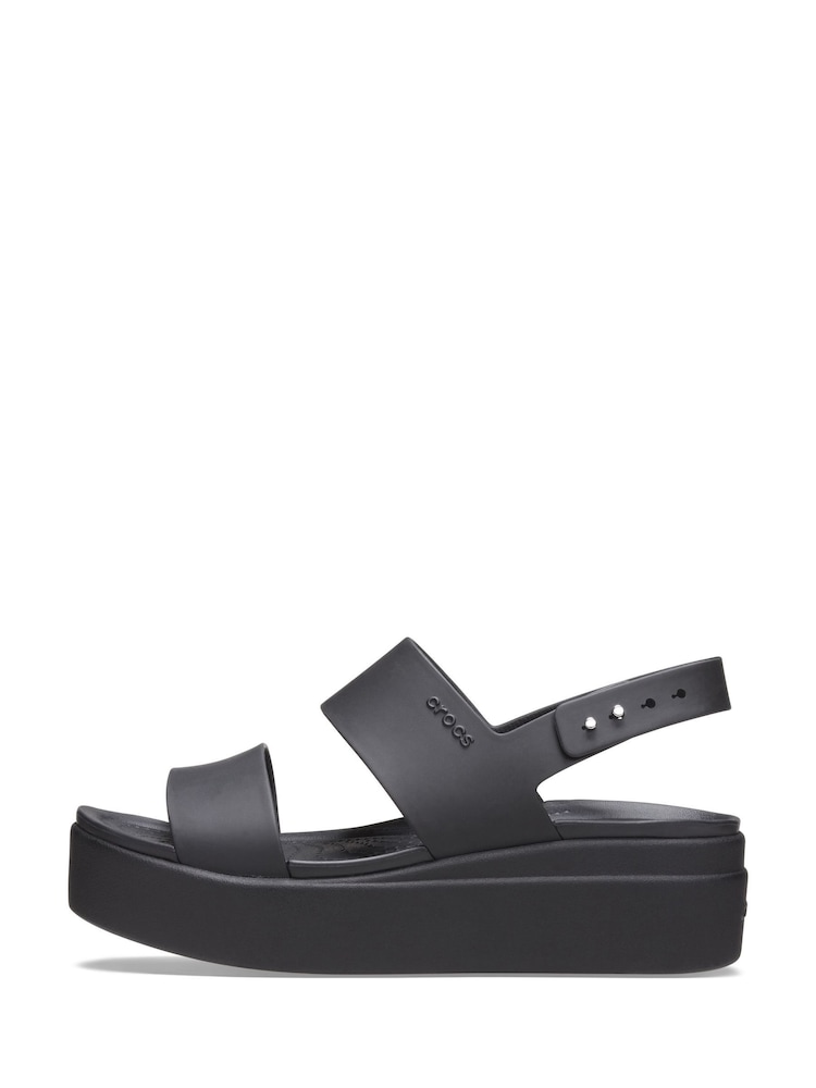 Crocs Black Brooklyn Low Wedge Sandals - Image 2 of 7
