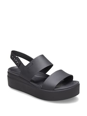 Crocs Black Brooklyn Low Wedge Sandals - Image 3 of 7