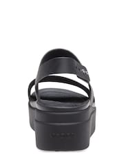 Crocs Black Brooklyn Low Wedge Sandals - Image 4 of 7