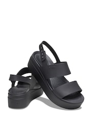 Crocs Black Brooklyn Low Wedge Sandals - Image 5 of 7