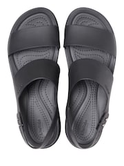 Crocs Black Brooklyn Low Wedge Sandals - Image 6 of 7