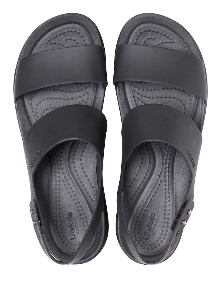 Crocs Black Brooklyn Low Wedge Sandals - Image 6 of 7