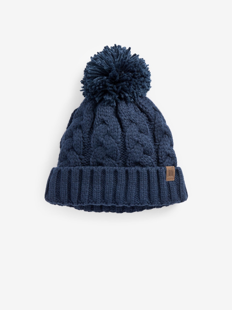Marineblau/blau - Strickmütze mit Bommel (1 bis 16 Jahre) - Bild 1 von 2 Marineblau/blau - Strickmütze mit Bommel (1 bis 16 Jahre) - Bild 1 von 2