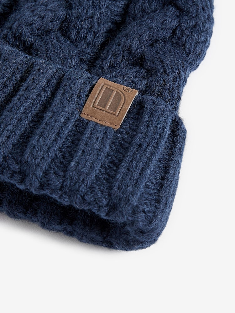 Marineblau/blau - Strickmütze mit Bommel (1 bis 16 Jahre) - Bild 2 von 2 Marineblau/blau - Strickmütze mit Bommel (1 bis 16 Jahre) - Bild 2 von 2
