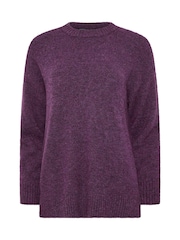 M&Co Purple Petite Crew Neck Jumper - Image 5 of 6