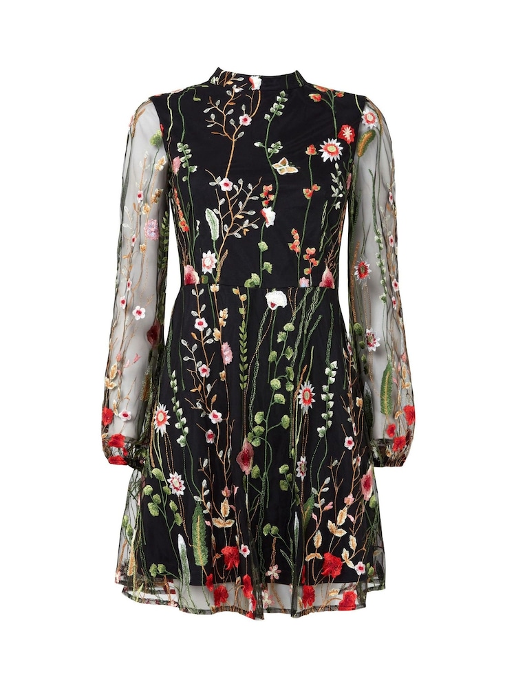 Joe Browns Black Ophelia Floral Embroidered Dress - Image 5 of 5 Joe Browns Black Ophelia Floral Embroidered Dress - Image 5 of 5