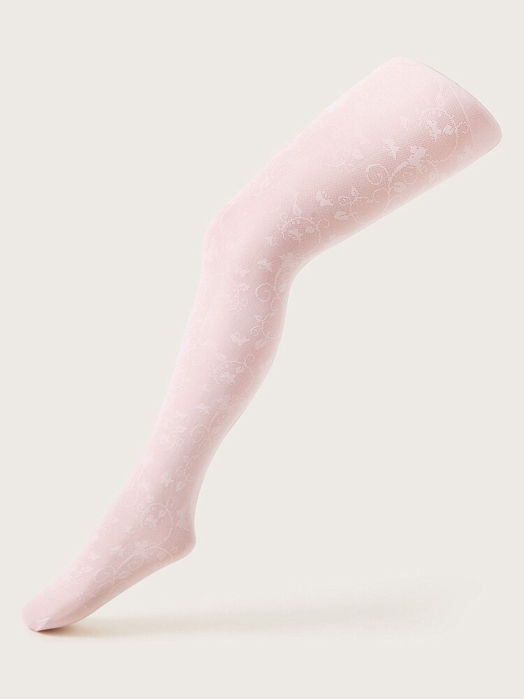 Monsoon Pink Lace Butterfly Tights - Image 1 of 3
