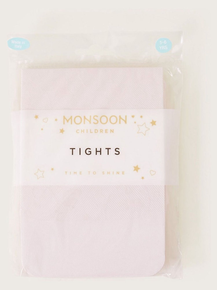 Monsoon Pink Lace Butterfly Tights - Image 2 of 3