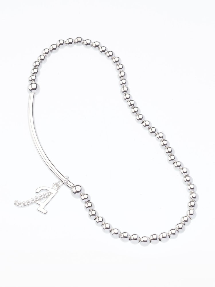 Sterlingsilber - Perlenarmband mit Initialen - Bild 1 von 3