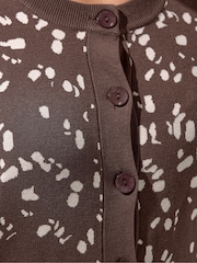 Yours Curve Brown Limited Balloon Sleeve Cardigan - Image 4 of 6