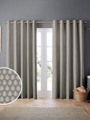 Emily Bond Smokey Grey Jaipur Made to Measure Curtains - Image 1 of 9