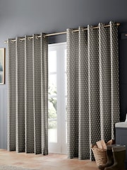 Emily Bond Smokey Grey Jaipur Made to Measure Curtains - Image 2 of 9
