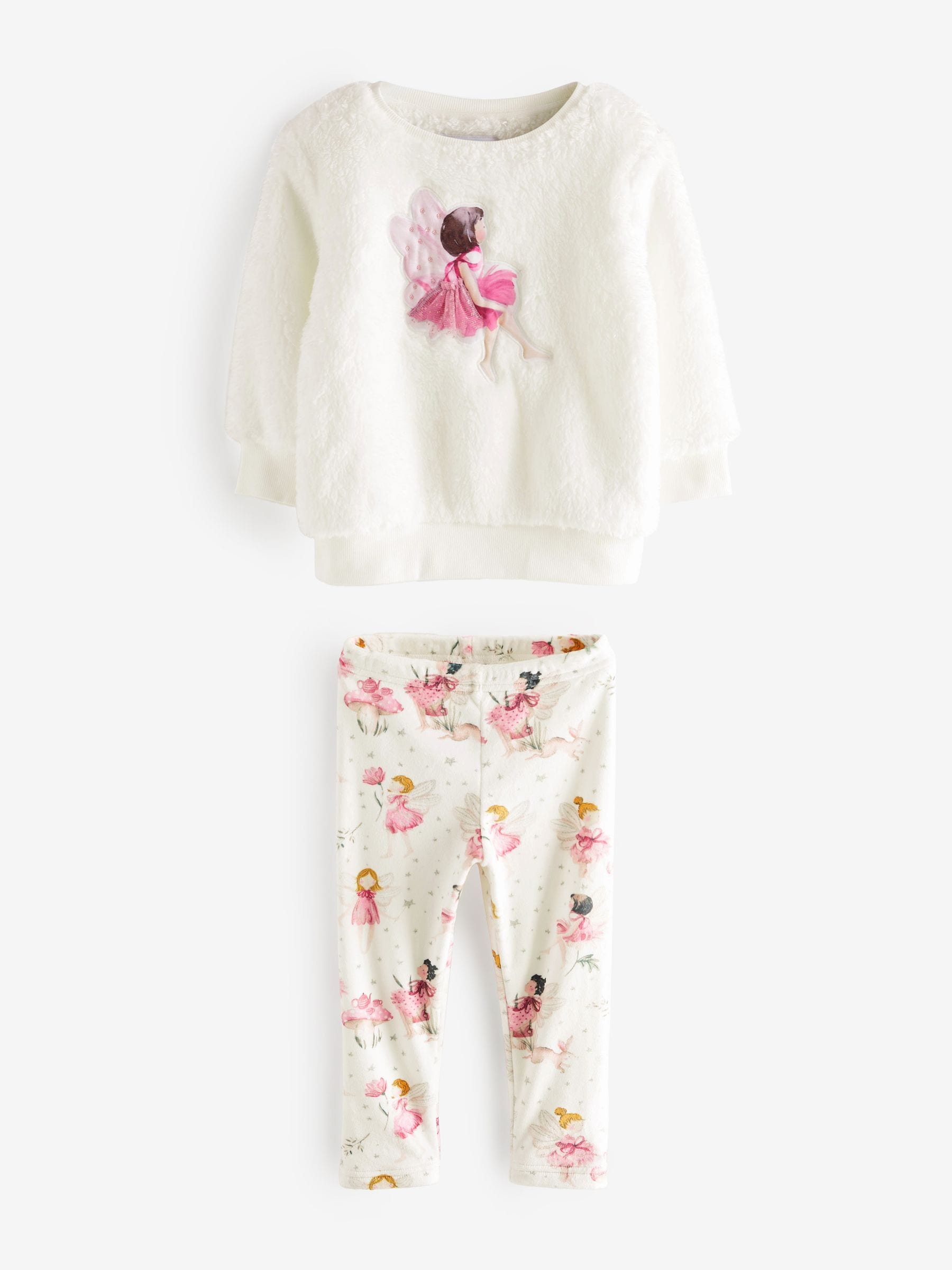 Buy Cream Fairy Cosy Fleece Pyjamas 9mths 10yrs from Next Luxembourg