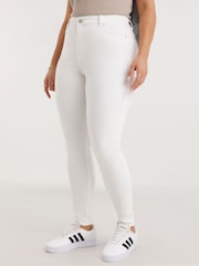 Simply Be White 24/7 Blue Skinny Jeans - Image 3 of 4