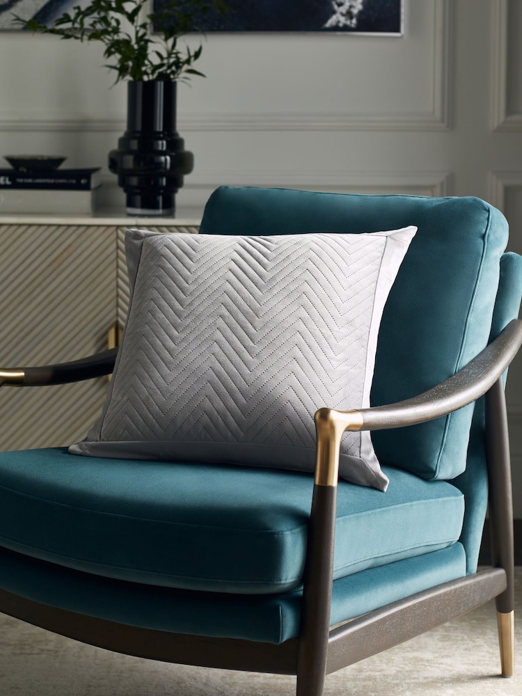 Charcoal Grey 50 x 50cm Madison Velvet Cushion - Image 1 of 5 Charcoal Grey 50 x 50cm Madison Velvet Cushion - Image 1 of 5