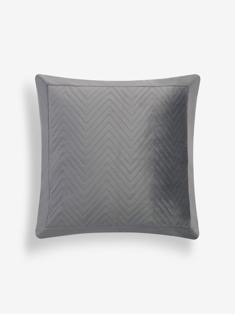 Charcoal Grey 50 x 50cm Madison Velvet Cushion - Image 2 of 5 Charcoal Grey 50 x 50cm Madison Velvet Cushion - Image 2 of 5