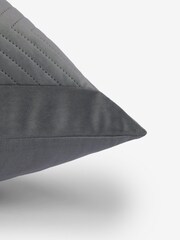 Charcoal Grey 50 x 50cm Madison Velvet Cushion - Image 5 of 5