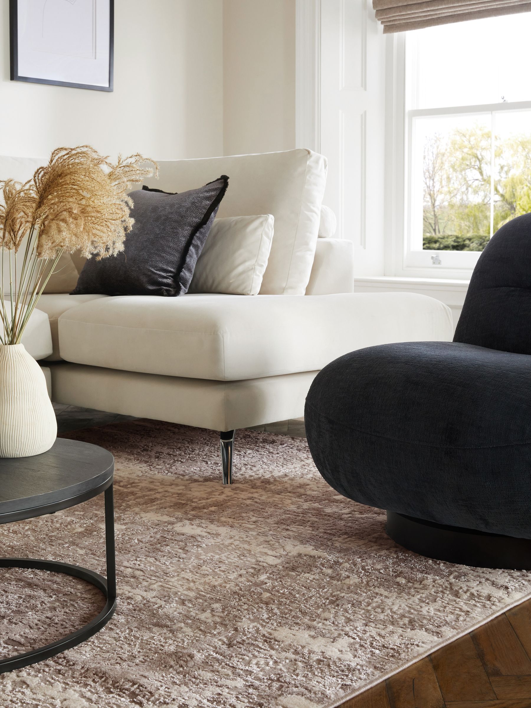 Buy Silver Grey Mica Abstract Rug from Next Ireland