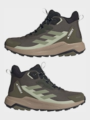adidas Terrex Green Anylander Mid Rain Rdy Hiking Shoes - Image 6 of 10