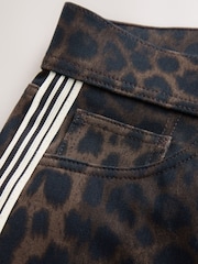 Leopard Side Stripe Jersey Denim Wide Leg Trousers - Image 7 of 8