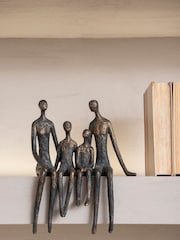Libra Bronze Sitting Family Of Four Shelf Ornaments Sculpture - Image 1 of 1