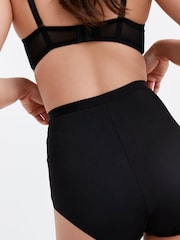 Black/Nude High Waist Lace Tummy Control Light Shaping Knickers 2 Pack - Image 7 of 10