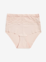 Black/Nude High Waist Lace Tummy Control Light Shaping Knickers 2 Pack - Image 9 of 10