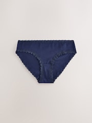 Navy/Blue/Black Spot - Slips aus Baumwolle und Spitze 4er-Pack - Bild 3 von 7