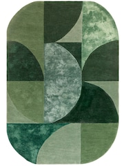 Asiatic Rugs Green Matrix Oval Earth Rug - Image 1 of 5