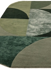 Asiatic Rugs Green Matrix Oval Earth Rug - Image 2 of 5