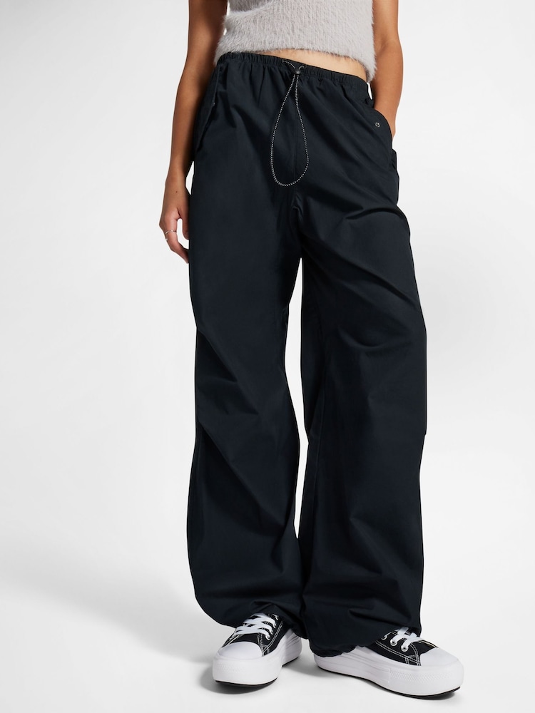 Converse Black Parachute Wide Leg Trousers - Image 1 of 2 Converse Black Parachute Wide Leg Trousers - Image 1 of 2