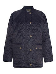 Barbour® Navy Sport Beadnell 100% Cotton Quilt Jacket - Image 8 of 9