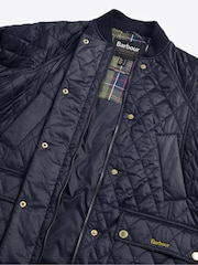 Barbour® Navy Sport Beadnell 100% Cotton Quilt Jacket - Image 9 of 9