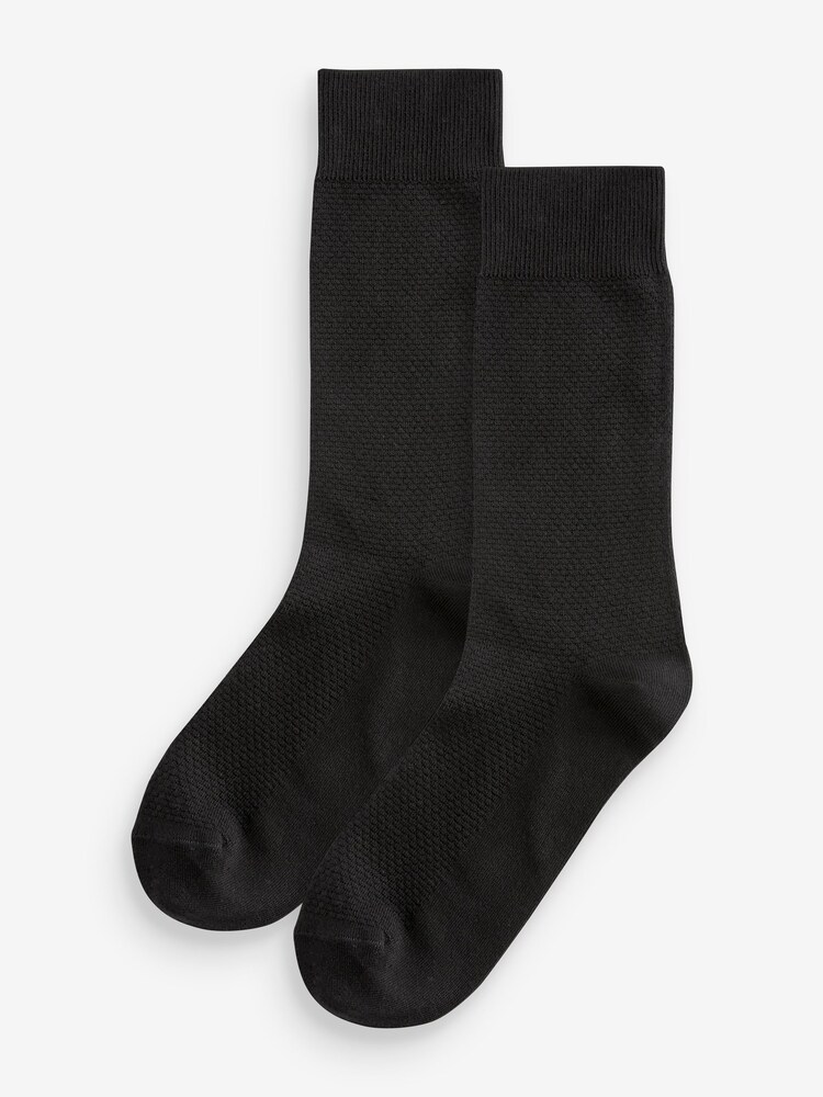 Black Lightweight Texture Socks - Image 1 of 3