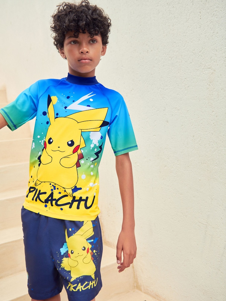 Blue Pokemon Rash Vest (3-16yrs) - Image 1 of 1