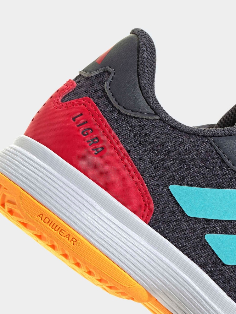 adidas Grey Ligra 8 Indoor Shoes - Image 10 of 10 adidas Grey Ligra 8 Indoor Shoes - Image 10 of 10