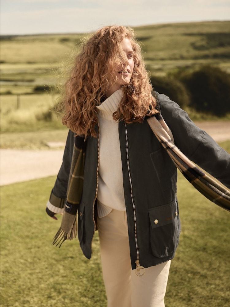 Barbour® Olive Green 100% Cotton Allerston Wax Jacket - Image 1 of 10