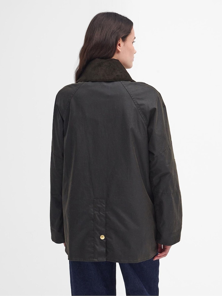 Barbour® Olive Green 100% Cotton Allerston Wax Jacket - Image 3 of 10