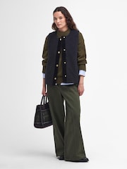 Barbour® Black Dulsie 100% Cotton Borg Gilet - Image 3 of 8