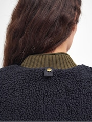 Barbour® Black Dulsie 100% Cotton Borg Gilet - Image 6 of 8