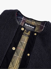 Barbour® Black Dulsie 100% Cotton Borg Gilet - Image 8 of 8