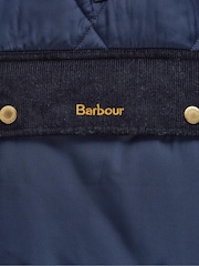 Barbour® Navy 100% Cotton Cookston Longline Diamond Quilt Patch Coat - Image 10 of 10