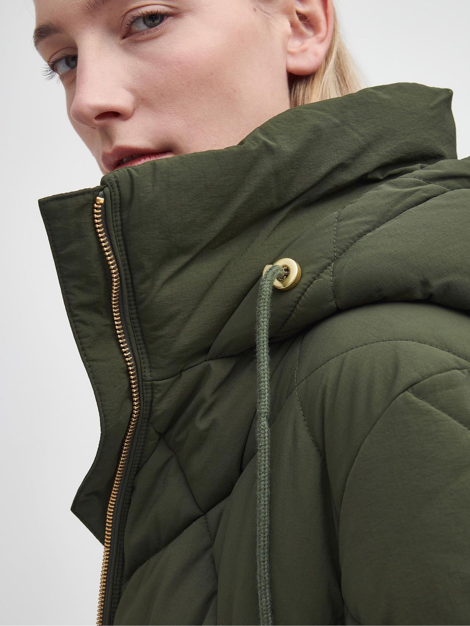 Buy Barbour Green Kirkton Longline 100 Cotton Diamond Quilt Puffer Coat from Next Ireland