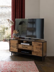 Natural Jefferson Pine Up to 46 inch Corner TV Stand - Image 1 of 8