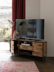 Natural Jefferson Pine Up to 46 inch Corner TV Stand - Image 2 of 8